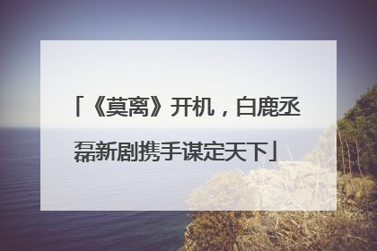 《莫离》开机，白鹿丞磊新剧携手谋定天下
