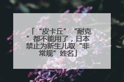 “皮卡丘”“耐克”都不能用了，日本禁止为新生儿取“非常规”姓名