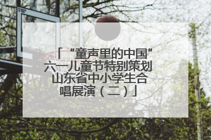 “童声里的中国”六一儿童节特别策划 山东省中小学生合唱展演（二）