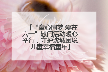 “童心同梦 爱在六一”慰问活动暖心举行，守护沈城困境儿童幸福童年