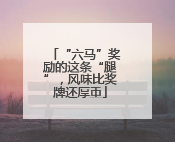 “六马”奖励的这条“腿”，风味比奖牌还厚重