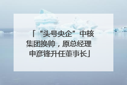 “头号央企”中核集团换帅，原总经理申彦锋升任董事长