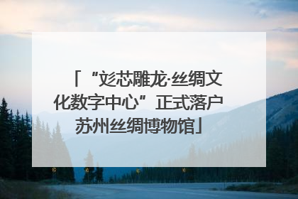 “彣芯雕龙·丝绸文化数字中心”正式落户苏州丝绸博物馆