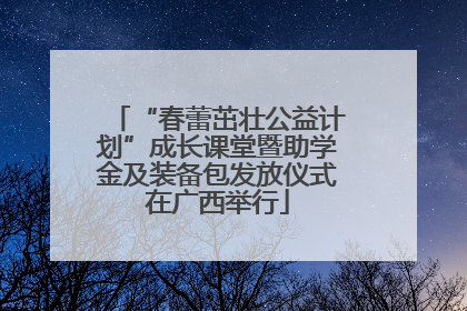 “春蕾茁壮公益计划”成长课堂暨助学金及装备包发放仪式在广西举行