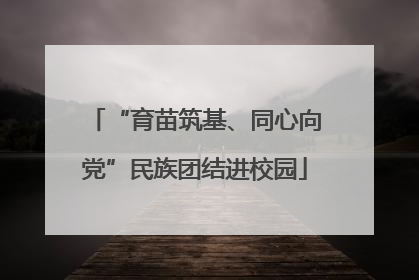 “育苗筑基、同心向党”民族团结进校园