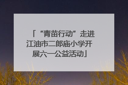 “青苗行动”走进江油市二郎庙小学开展六一公益活动