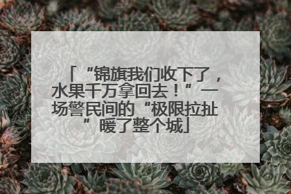 “锦旗我们收下了，水果千万拿回去！”一场警民间的“极限拉扯”暖了整个城
