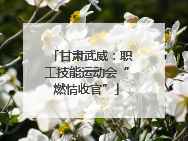 甘肃武威：职工技能运动会“燃情收官”