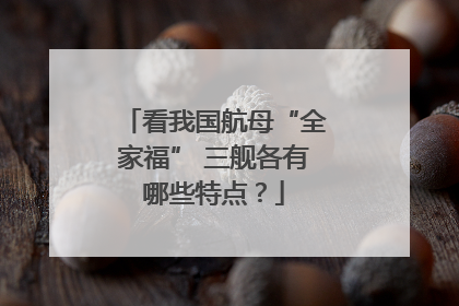 看我国航母“全家福” 三舰各有哪些特点？