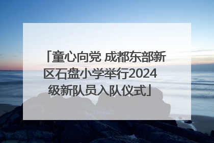童心向党 成都东部新区石盘小学举行2024级新队员入队仪式