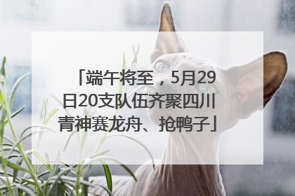 端午将至，5月29日20支队伍齐聚四川青神赛龙舟、抢鸭子