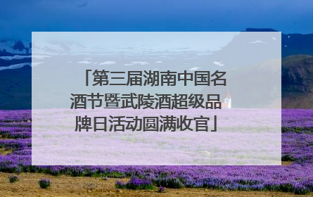 第三届湖南中国名酒节暨武陵酒超级品牌日活动圆满收官