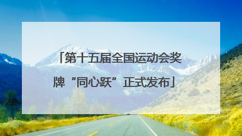 第十五届全国运动会奖牌“同心跃”正式发布