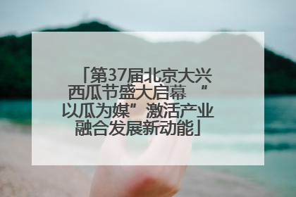 第37届北京大兴西瓜节盛大启幕 “以瓜为媒”激活产业融合发展新动能