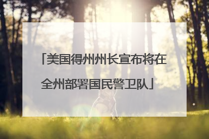 美国得州州长宣布将在全州部署国民警卫队