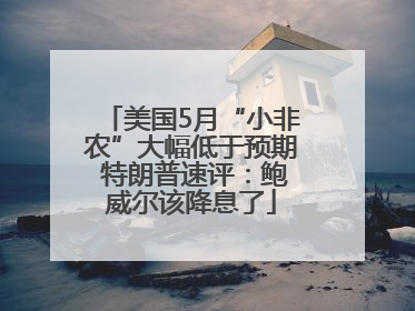 美国5月“小非农”大幅低于预期 特朗普速评：鲍威尔该降息了