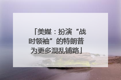 美媒：扮演“战时领袖”的特朗普为更多混乱铺路
