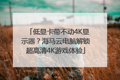 低显卡带不动4K显示器？海马云电脑解锁超高清4K游戏体验