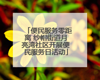 便民服务零距离 纱帽街道月亮湾社区开展便民服务日活动