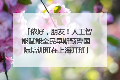 侬好，朋友！人工智能赋能全民早期预警国际培训班在上海开班