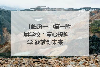 临汾一中第一附属学校：童心探科学 逐梦创未来