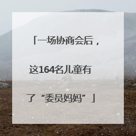 一场协商会后，这164名儿童有了“委员妈妈”