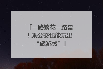 一路繁花一路景！乘公交也能玩出“旅游感”