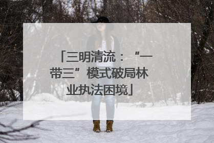 三明清流：“一带三”模式破局林业执法困境