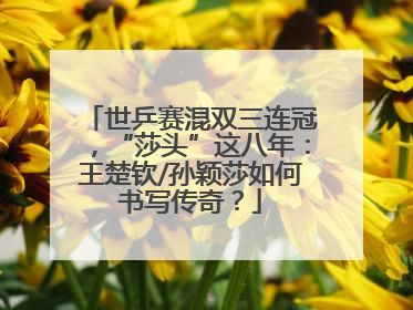世乒赛混双三连冠，“莎头”这八年：王楚钦/孙颖莎如何书写传奇？