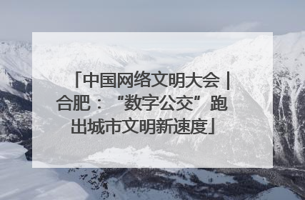 中国网络文明大会｜合肥：“数字公交”跑出城市文明新速度