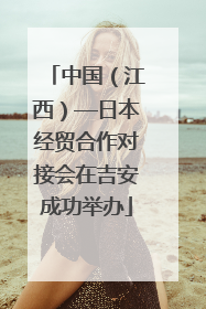 中国（江西）—日本经贸合作对接会在吉安成功举办