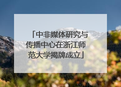 中非媒体研究与传播中心在浙江师范大学揭牌成立