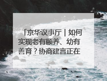 京华议事厅｜如何实现老有颐养、幼有善育？协商建言正在进行中……