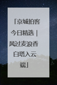 京城拍客今日精选｜风过麦浪香 白塔入云端