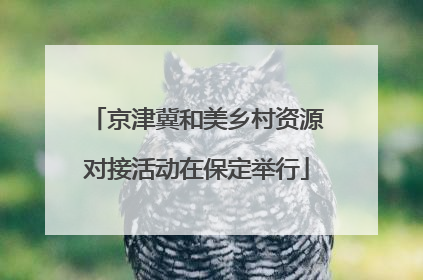 京津冀和美乡村资源对接活动在保定举行