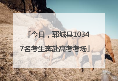 今日，郓城县10347名考生奔赴高考考场