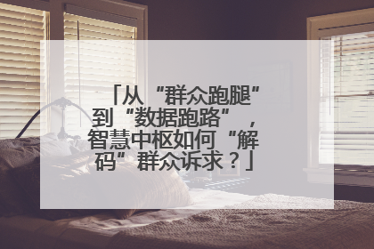 从“群众跑腿”到“数据跑路”，智慧中枢如何“解码”群众诉求？