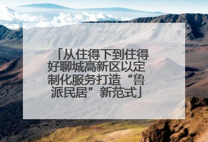 从住得下到住得好聊城高新区以定制化服务打造“鲁派民居”新范式