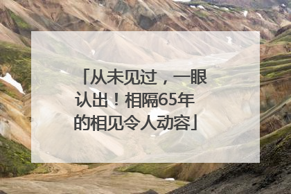 从未见过，一眼认出！相隔65年的相见令人动容