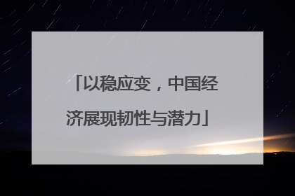 以稳应变，中国经济展现韧性与潜力