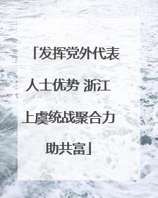发挥党外代表人士优势 浙江上虞统战聚合力助共富