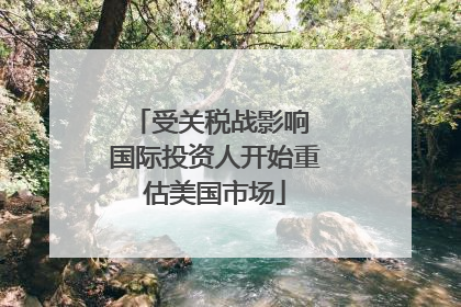 受关税战影响 国际投资人开始重估美国市场