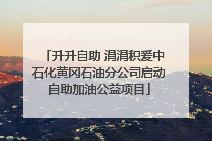 升升自助 涓涓积爱中石化黄冈石油分公司启动自助加油公益项目