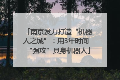 南京发力打造“机器人之城”：用3年时间“强攻”具身机器人