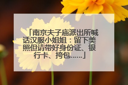 南京夫子庙派出所喊话汉服小姐姐：留下美照但请带好身份证、银行卡、挎包……
