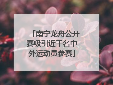 南宁龙舟公开赛吸引近千名中外运动员参赛
