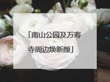 南山公园及万寿寺周边焕新颜