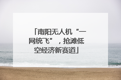 南阳无人机“一网统飞”，抢滩低空经济新赛道
