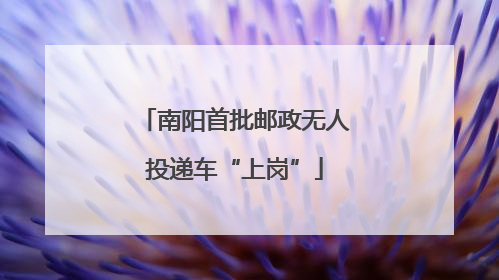 南阳首批邮政无人投递车“上岗”