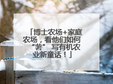 博士农场+家庭农场，看他们如何“薯” 写有机农业新童话！